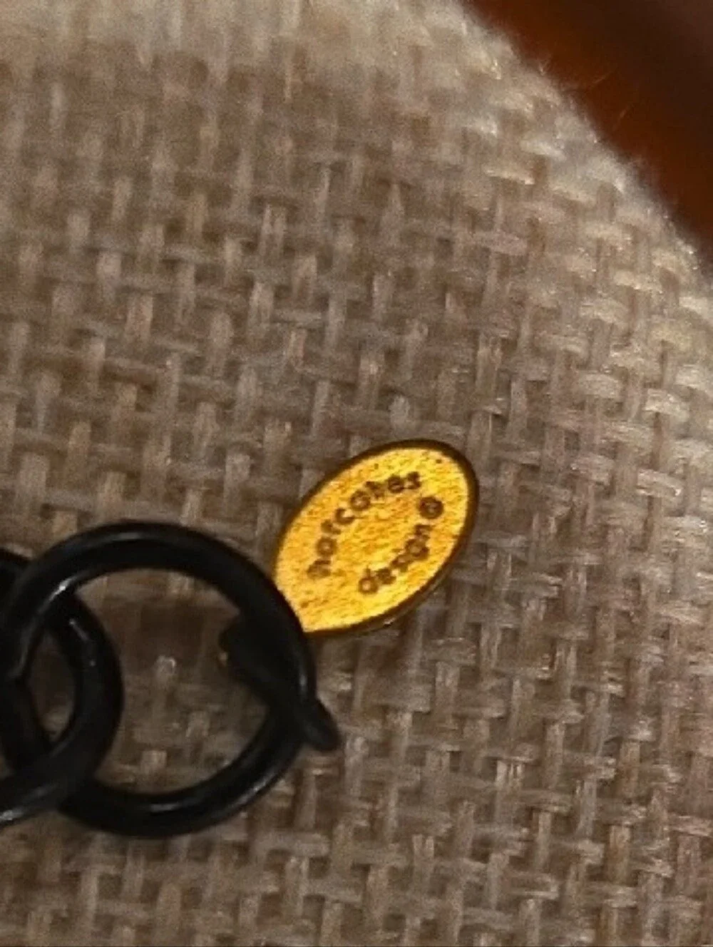 Hot Cakes Yellow Cameo Necklace with Black Teardrop Accents